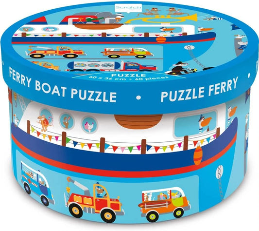 Scratch Europe Puzzle Ferry Boat 60 Pieces - Laadlee