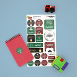 My Nametags Maxistickers - Football (Pack of 21) - Laadlee