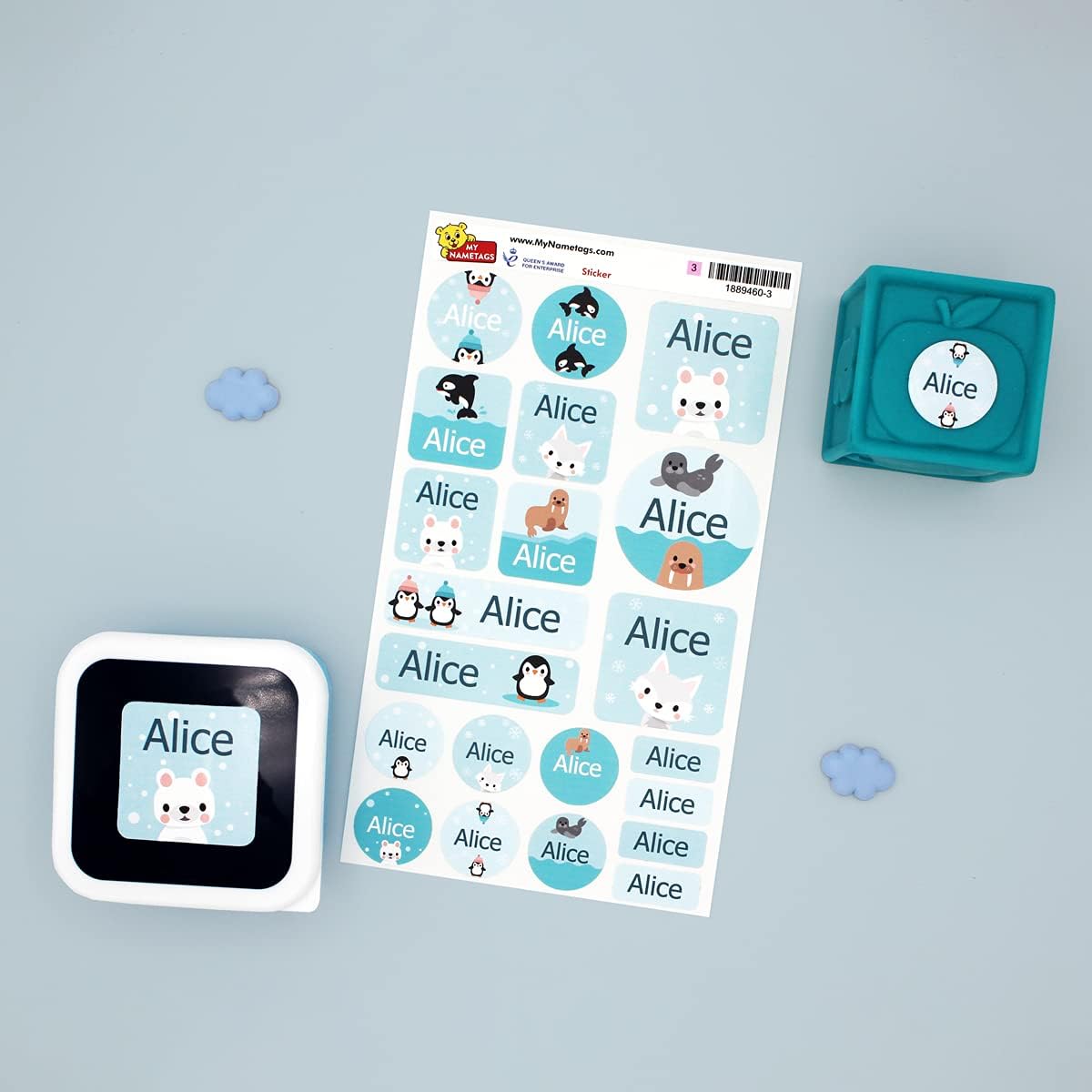 My Nametags Maxistickers - Artic Animals (Pack of 21) - Laadlee