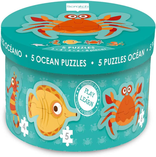 Scratch Europe Ocean Starter Puzzle With 5 Puzzles - Laadlee