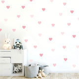 My Nametags Wall Stickers - Pink Hearts - Laadlee