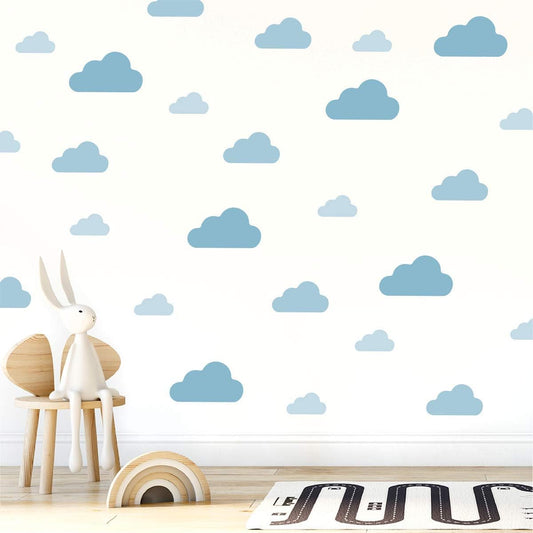 My Nametags Wall Stickers - Blue Clouds - Laadlee
