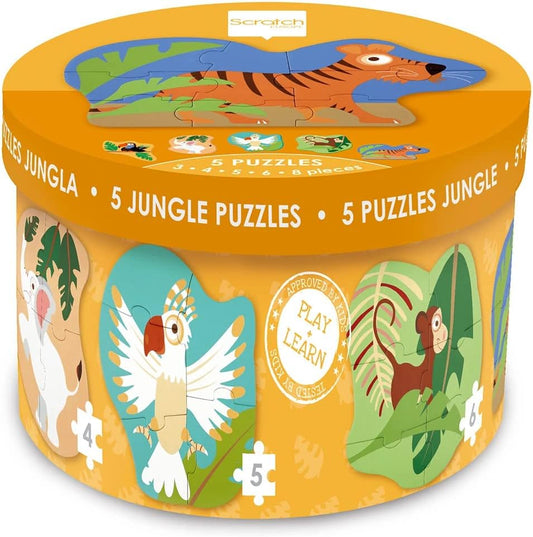Scratch Europe Jungle Starter Puzzle With 5 Puzzles - Laadlee