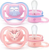 Philips Avent Ultra Air Freeflow Soother Silicone Deco Mixed (0M - 6M) (Pack of 2) - Laadlee