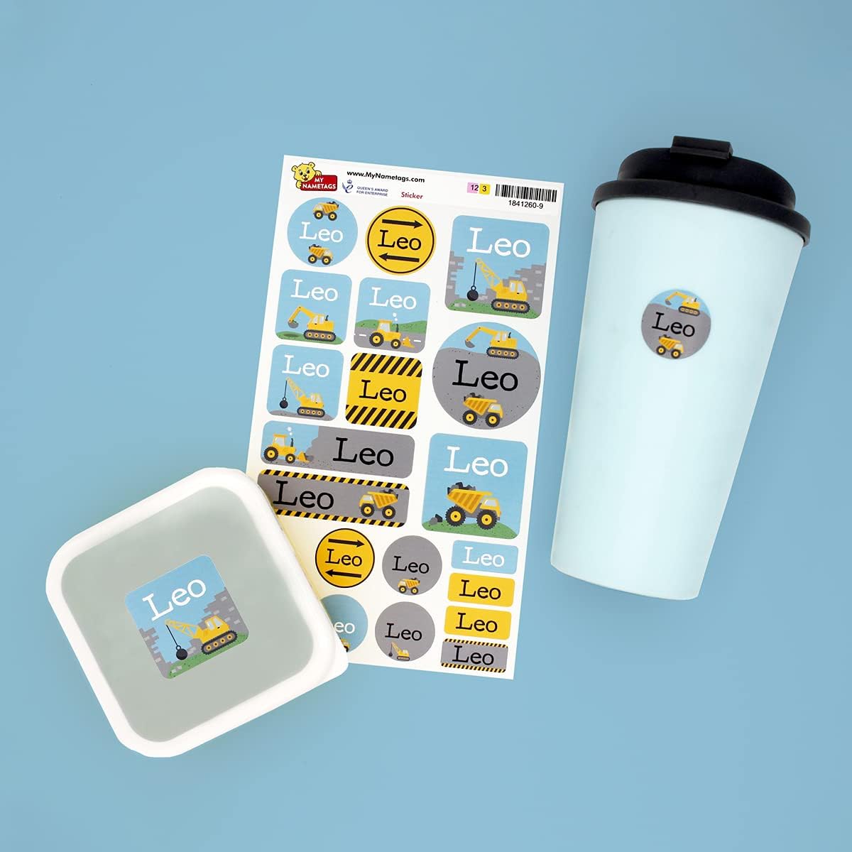 My Nametags Maxistickers - Construction (Pack of 21) - Laadlee