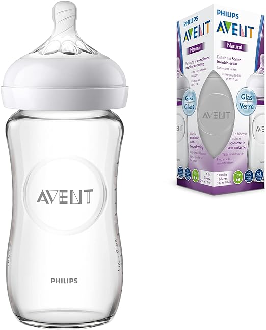 Philips Avent Natural Baby Feeding Bottle Glass 240ml - Laadlee