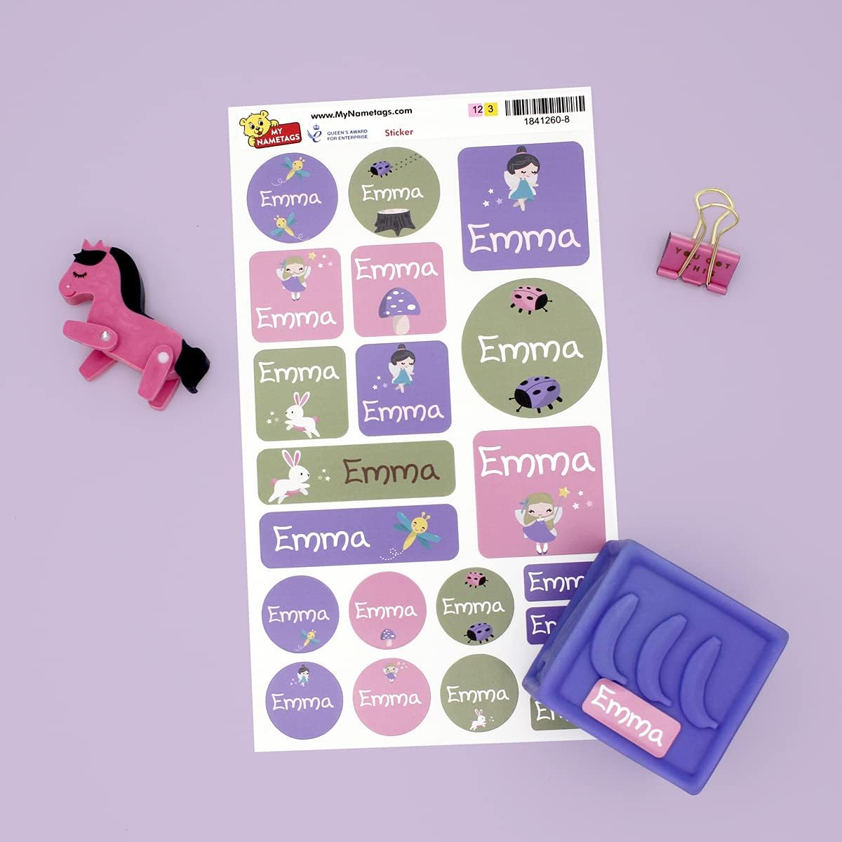 My Nametags Maxistickers - Fairy (Pack of 21) - Laadlee