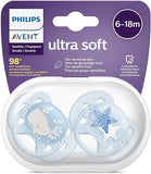 Philips Avent Soft Soother Mix Deco - Blue (6M - 18M) - Laadlee