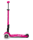 Micro Maxi Deluxe Foldable LED Scooter - Shocking Pink - Laadlee