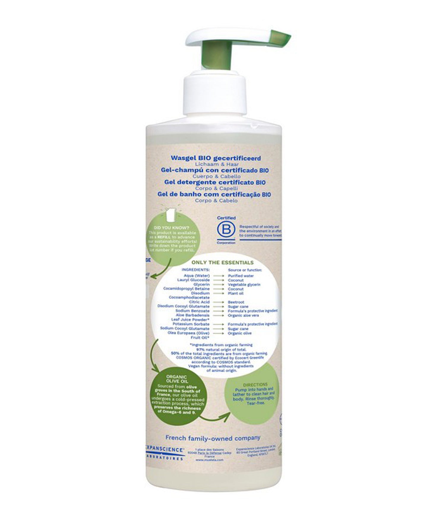 Mustela - Bio Organic Cleansing Gel 400ml - Laadlee