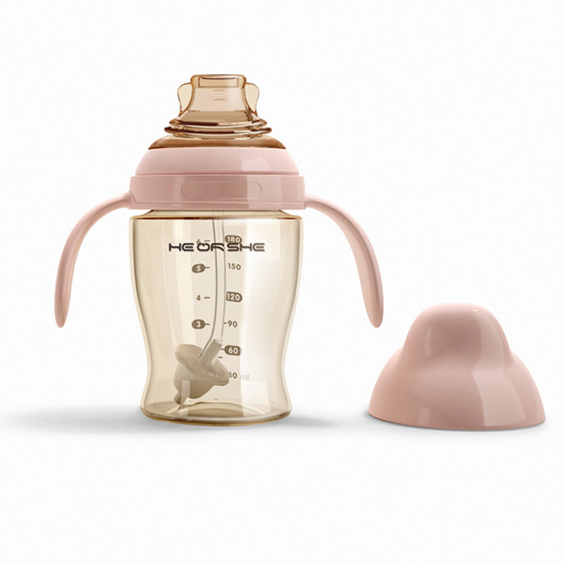 Heorshe - Dental Care Baby Sippy Cup 180ml - Pink - Laadlee