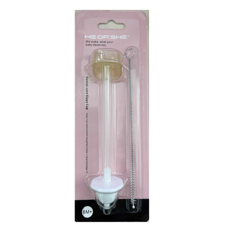 Heorshe - Sippy Cup Replacement Weighted Straw + Cleaner (6M+) - Laadlee