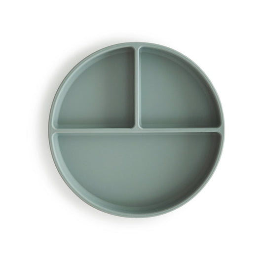 Mushie Silicone Plate Cambridge Blue - Laadlee