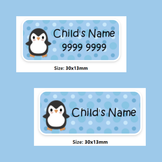 My Nametags Iron-ons - Penguin (Pack of 56) - Laadlee