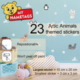 My Nametags Wall Stickers - Artic Animals - Laadlee