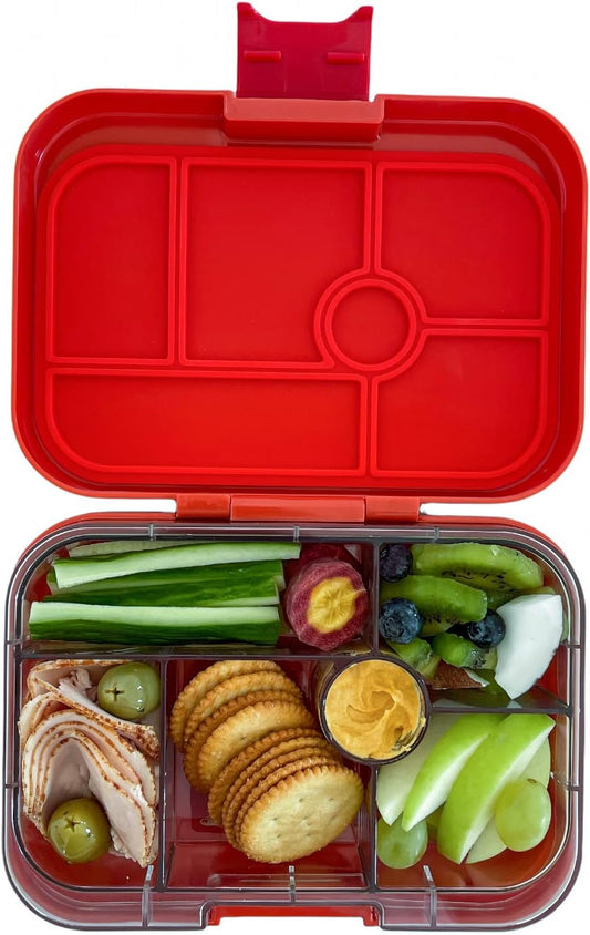 Yumbox Original 6 Compartment Rocket Lunch Box - Road Red - Laadlee