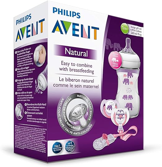 Philips Avent Natural Feeding Bottle Purple Set - Laadlee
