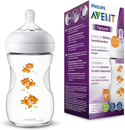 Philips Avent Natural Baby Feeding Bottle Tiger 260ml - Laadlee