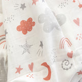 Yellow Doodle Organic Luxury Swaddle - Magical Rainbows - Laadlee