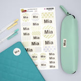 My Nametags Maxistickers - Blue Pattern (Pack of 21) - Laadlee