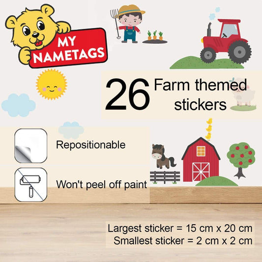 My Nametags Wall Stickers - Farm - Laadlee