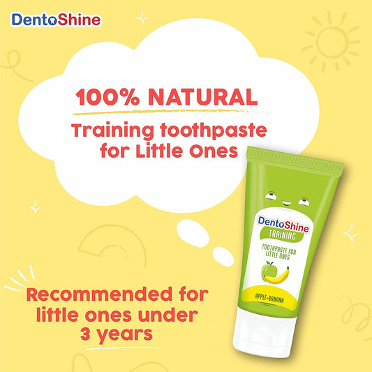 DentoShine Training Toothpaste 60g - Apple Banana - Laadlee