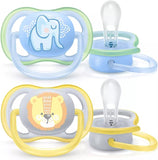 Philips Avent Ultra Air Freeflow Soother Silicone Deco Mixed (0M - 6M) (Pack of 2) - Laadlee