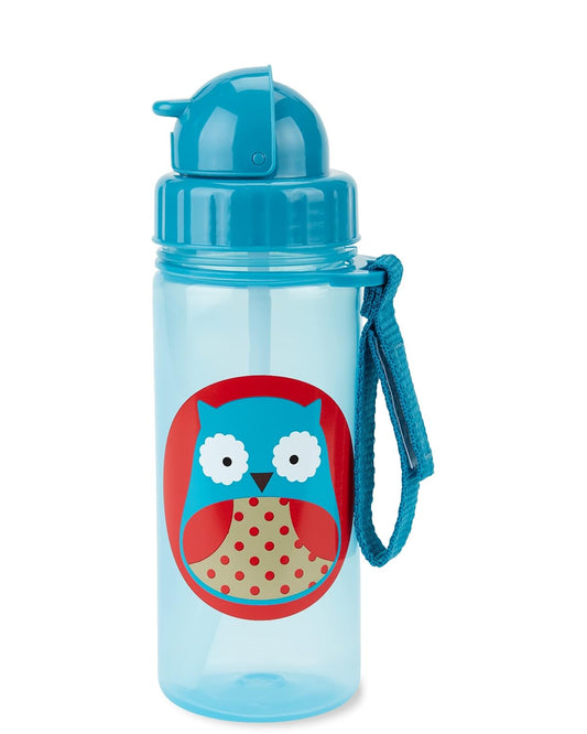 Skip Hop Zoo Straw Bottle 384ml - Owl - Laadlee