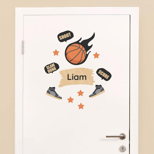 My Nametags Door Stickers - Basketball - Laadlee