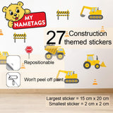 My Nametags Wall Stickers - Construction - Laadlee