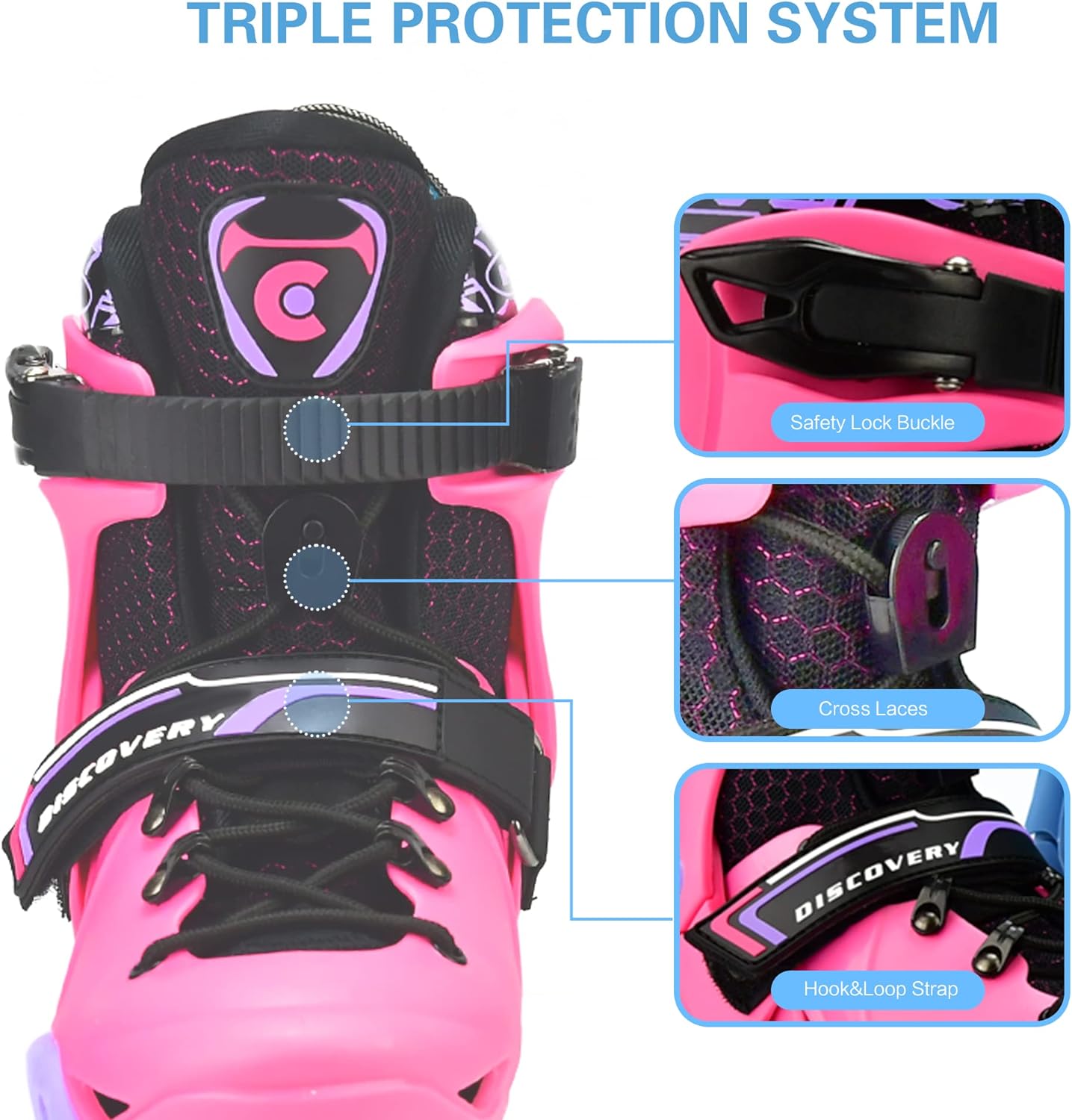 Micro Skates Discovery - Pink with Brake Set (Size 33-36) - Laadlee
