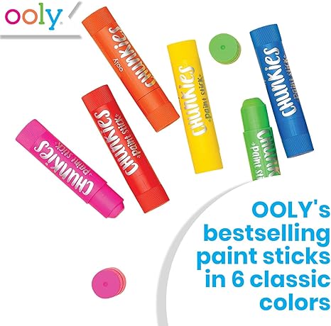 OOLY Chunkies Paint Sticks - Set of 6 - Classic - Laadlee