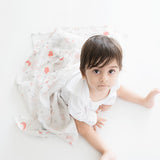 Yellow Doodle Organic Luxury Swaddle - Magical Rainbows - Laadlee