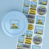 My Nametags Maxistickers - Construction (Pack of 21) - Laadlee