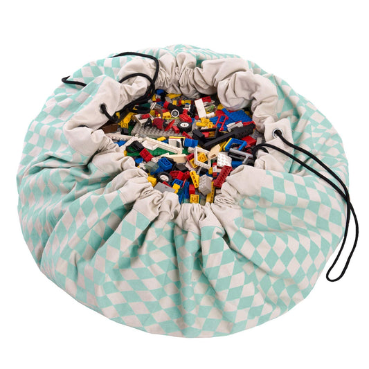 Play & Go Playmat & Storage Bag - Diamond Green - Laadlee