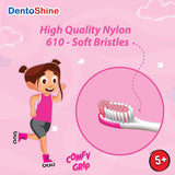 DentoShine Comfy Grip Toothbrush - Pack of 4 (Age 5+) - Laadlee