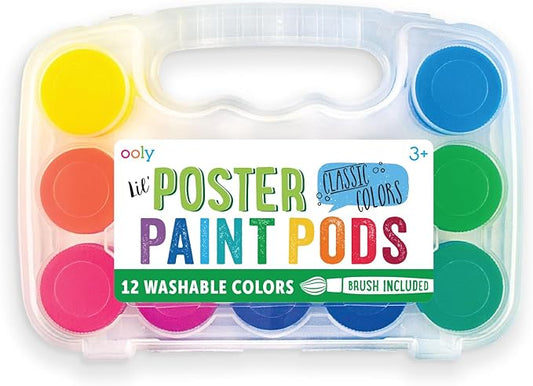 OOLY Lil Paint Pods Poster Paint - Set of 12 - Classic - Laadlee
