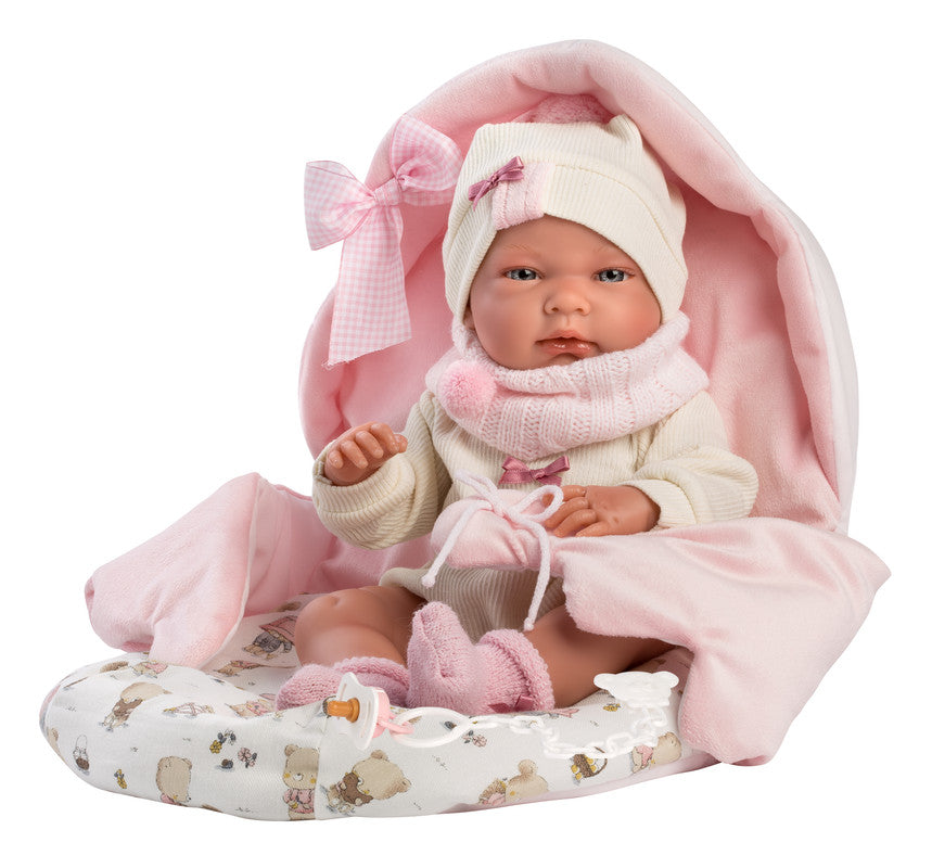Llorens Nica Baby Doll with Pink Bag 40cm - Laadlee