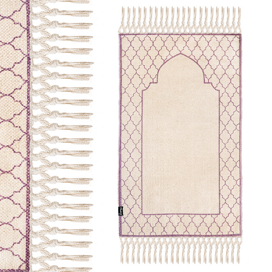 Khamsa Classic Muslim Prayer Mat - Children Size - Mauv Lavender - Laadlee
