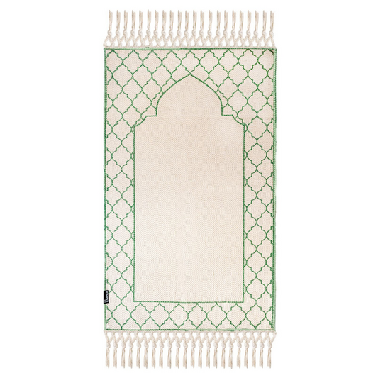 Khamsa Classic Muslim Prayer Mat - Adult Size - Akhdar Green - Laadlee