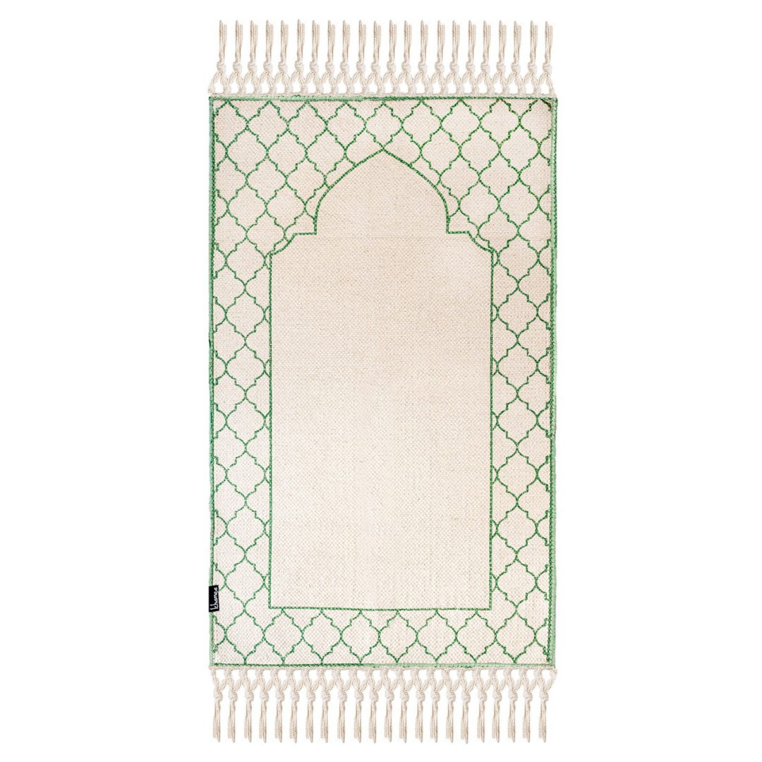 Khamsa Classic Muslim Prayer Mat - Children Size - Akhdar Green - Laadlee