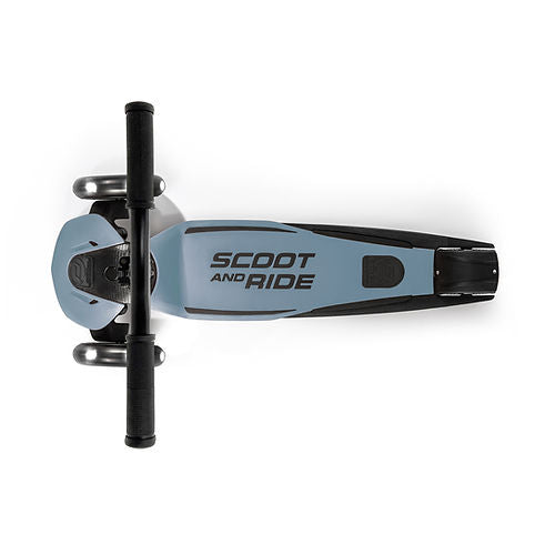 Scoot & Ride Highwaykick 5 LED - Steel - Laadlee