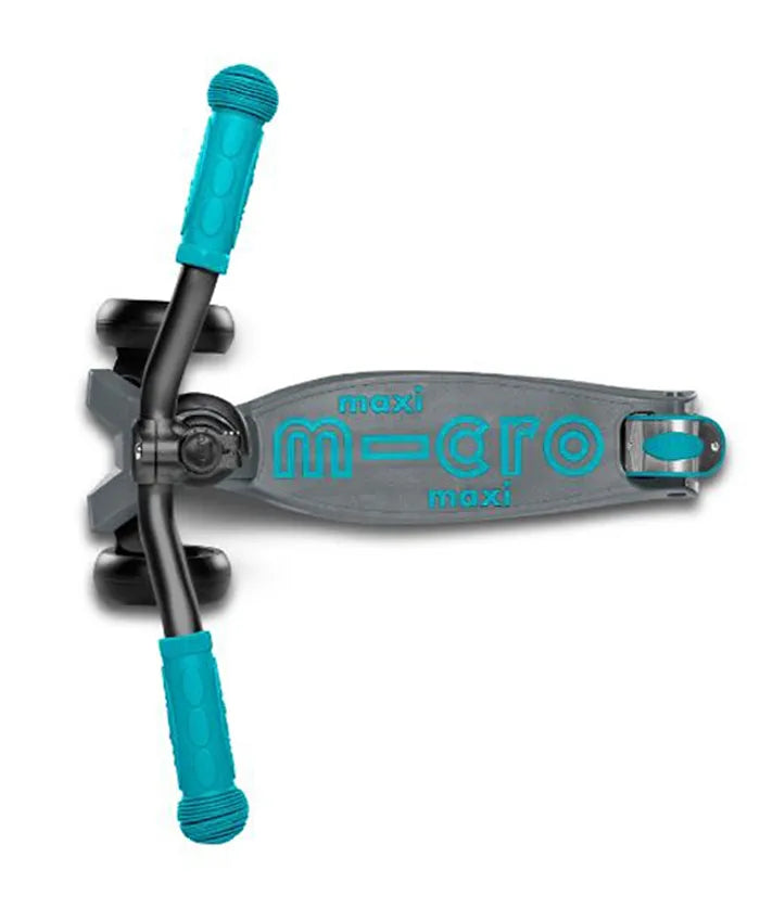 Micro Maxi Deluxe Pro Scooter - Grey and Aqua - Laadlee