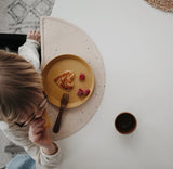 Mushie Dinner Plate Round Mustard - Laadlee