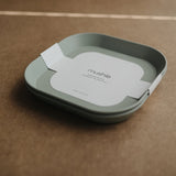Mushie Dinner Plate Square Sage - Laadlee