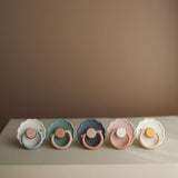 Frigg Daisy Latex Baby Pacifier 6M-18M, 2Pack, Blush/Cotton Candy - Size 2 - Laadlee