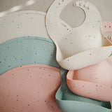 Mushie Silicone Mat Cambridge Blue Confetti - Laadlee