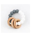 Desert Chomps Trio Rattle Teether - Grey - Laadlee