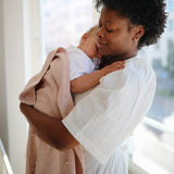 Mushie Knitted Baby Blanket Textured Dots Blush - Laadlee