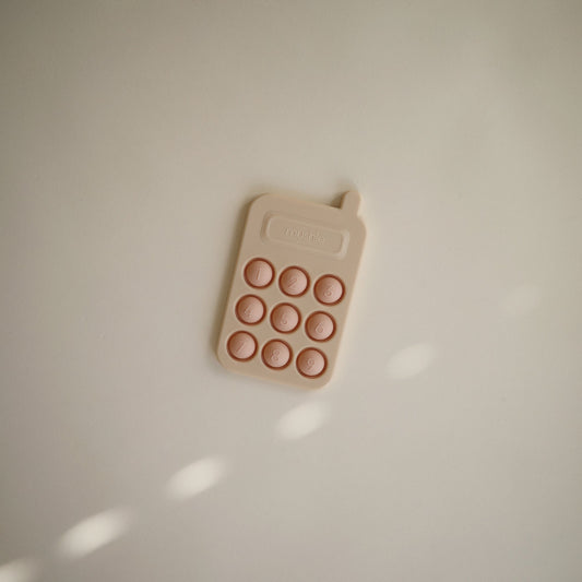 Mushie Phone Press Toy Blush - Laadlee